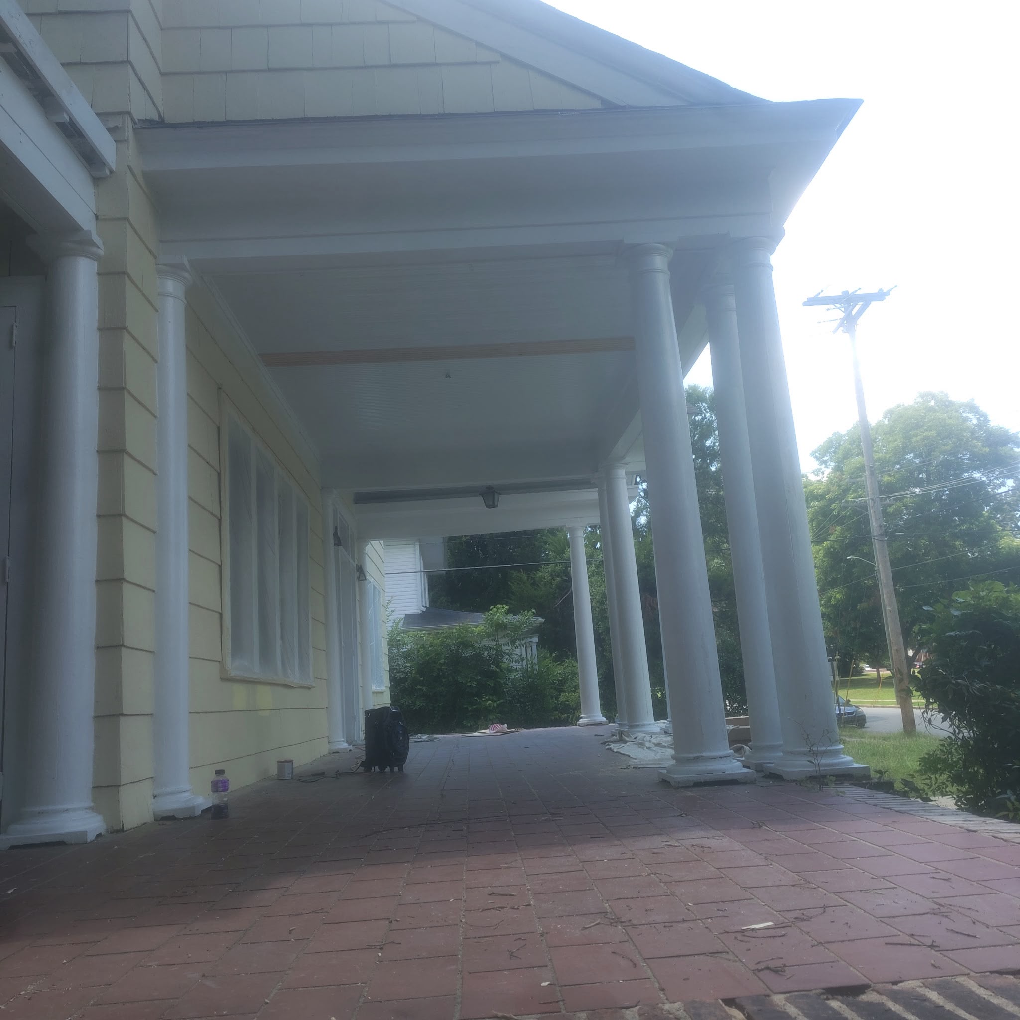 Commercial exterior painting — brick building